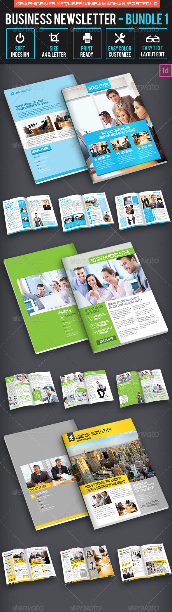 GraphicRiver Business Newsletter Bundle 1 7325233 GraphicRiver Business Newsletter Bundle 1 7325233