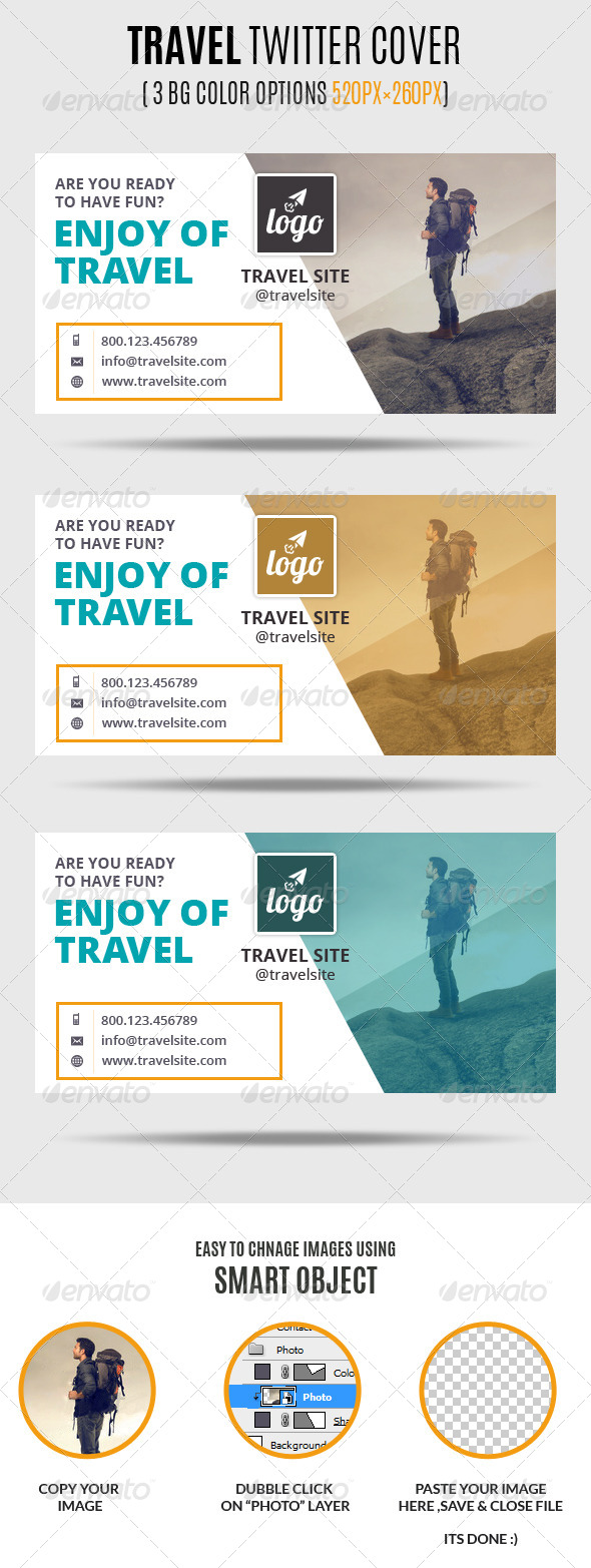 GraphicRiver Travel Twitter Covers 7326612 GraphicRiver Travel Twitter Covers 7326612