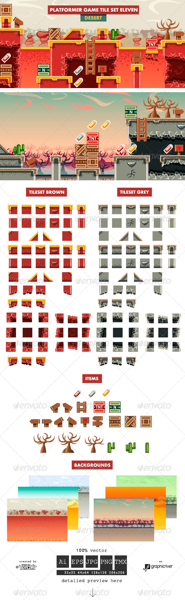 GraphicRiver Platformer Game Tile Set Eleven 7327042 GraphicRiver Platformer Game Tile Set Eleven 7327042