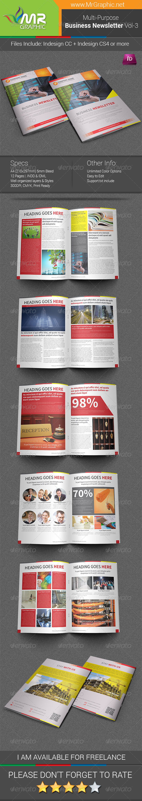 Multipurpose Business Newsletter Template Vol-03 (Newsletters)