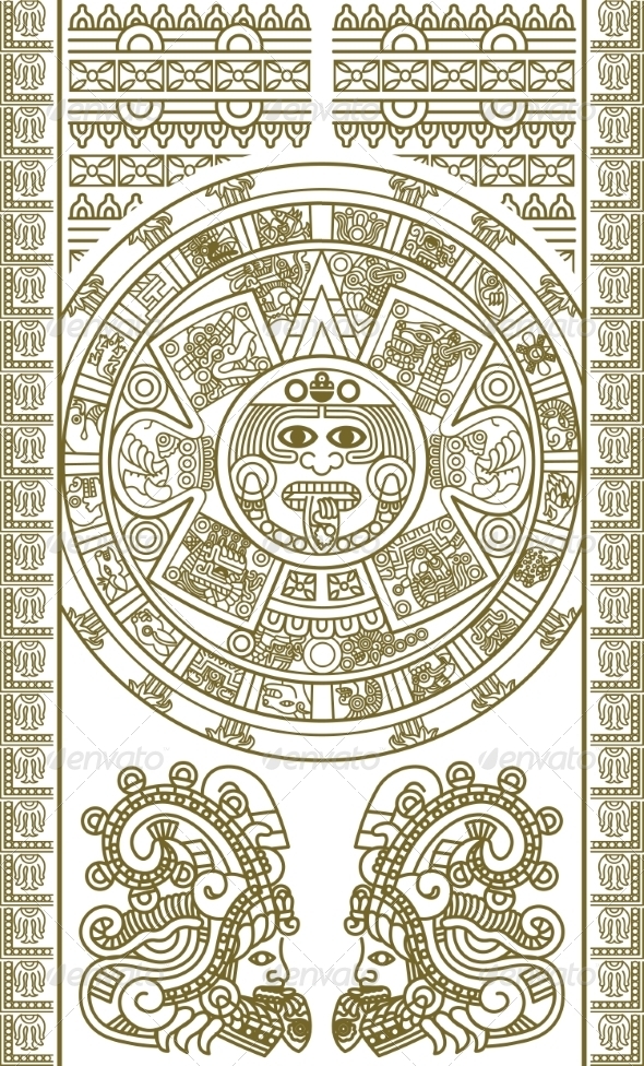 GraphicRiver Stylized Aztec Calendar 7328778 GraphicRiver Stylized Aztec Calendar 7328778