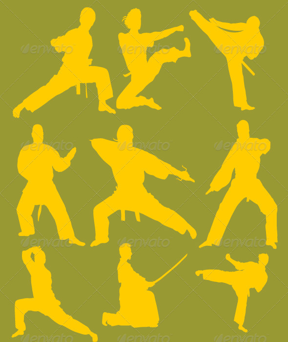 GraphicRiver Karate Action Digital Clipart 7328892 GraphicRiver Karate Action Digital Clipart 7328892