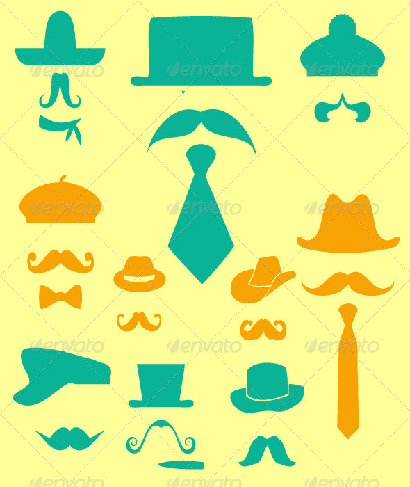 GraphicRiver Mustache Digital Clipart 7328999 GraphicRiver Mustache Digital Clipart 7328999