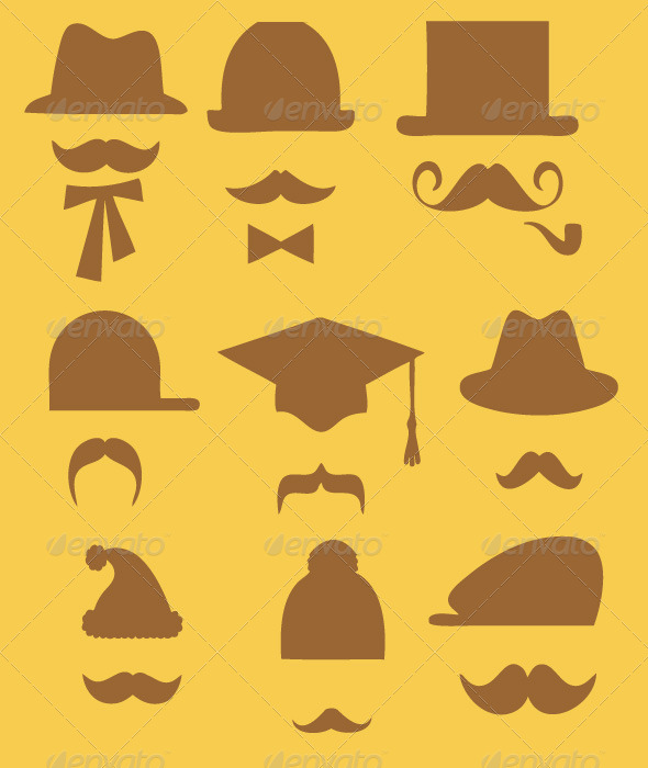 GraphicRiver Mustache Digital Clipart 7329003 GraphicRiver Mustache Digital Clipart 7329003