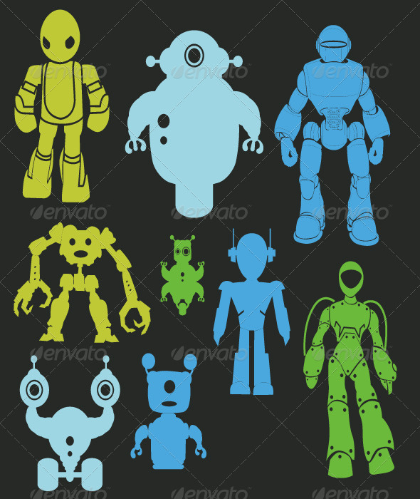 GraphicRiver Robot Digital Clipart 7329132 GraphicRiver Robot Digital Clipart 7329132