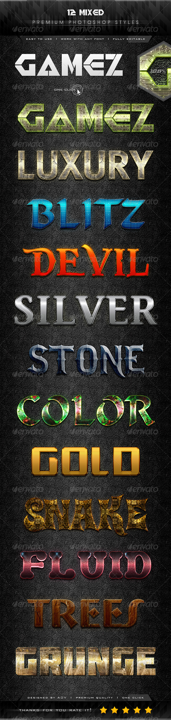 GraphicRiver 12 Mixed Text Effect Styles 7331277 GraphicRiver 12 Mixed Text Effect Styles 7331277