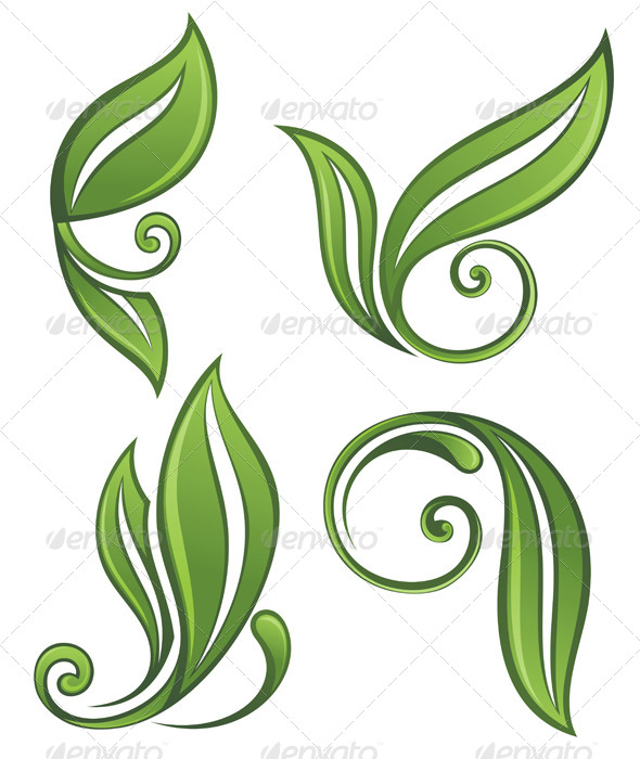 GraphicRiver Green Leaves Set 7335298 GraphicRiver Green Leaves Set 7335298