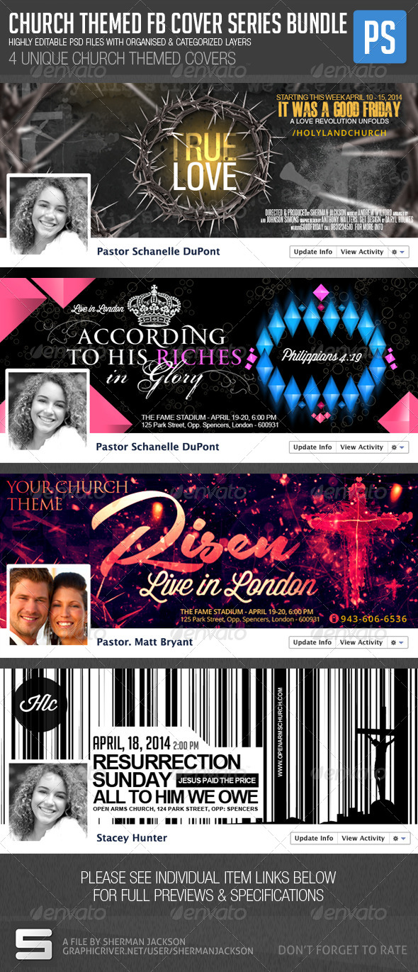 GraphicRiver Church Christian Themed FB Cover Bundle 4in1 7335312 GraphicRiver Church Christian Themed FB Cover Bundle 4in1 7335312