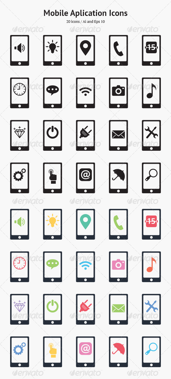 GraphicRiver Mobile Application Icons 7336160 GraphicRiver Mobile Application Icons 7336160