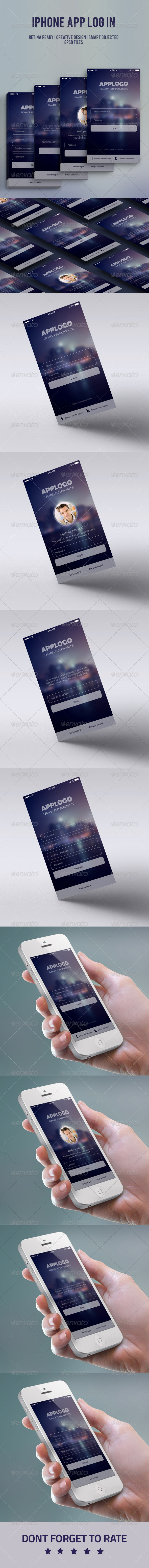 GraphicRiver Phone app log in UI 7336717 GraphicRiver Phone app log in UI 7336717