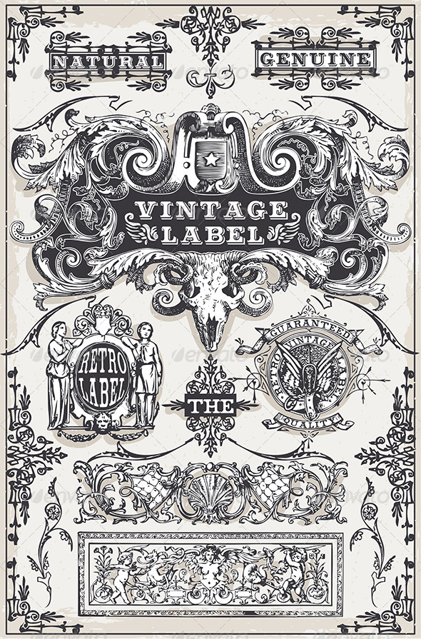 GraphicRiver Vintage Hand Drawn Graphic Banners and Labels 7336866 GraphicRiver Vintage Hand Drawn Graphic Banners and Labels 7336866