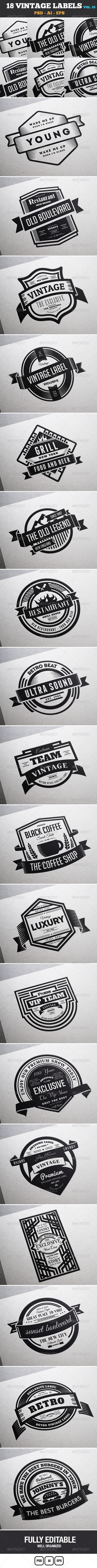 GraphicRiver 18 Vintage Labels & Badges Logos Insignias V10 7292169 GraphicRiver 18 Vintage Labels & Badges Logos Insignias V10 7292169