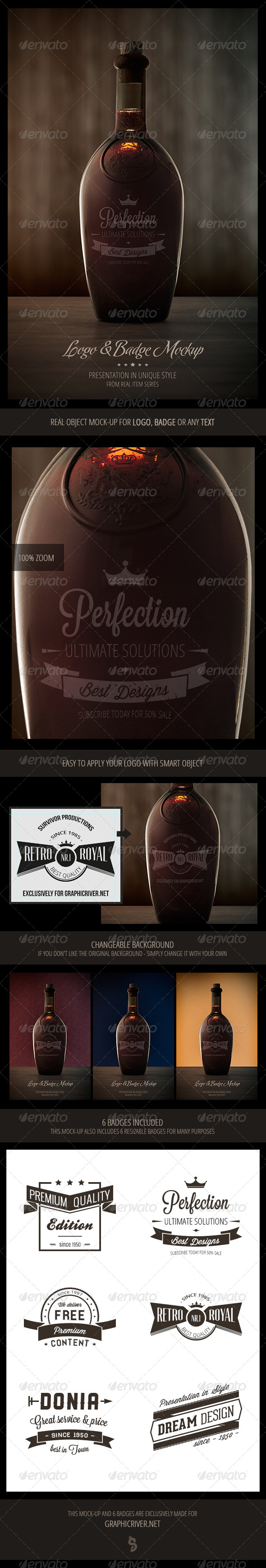 GraphicRiver Logo Mock-Up & 6 Retro Badges 7337288 GraphicRiver Logo Mock-Up & 6 Retro Badges 7337288