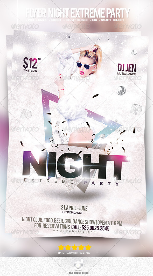 Flyer Night Extreme Party (Clubs & Parties)