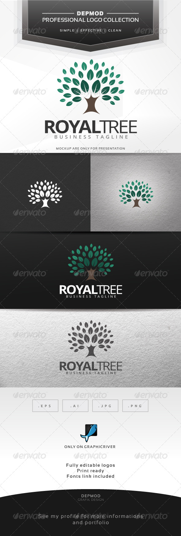 GraphicRiver Royal Tree Logo 7339129 GraphicRiver Royal Tree Logo 7339129