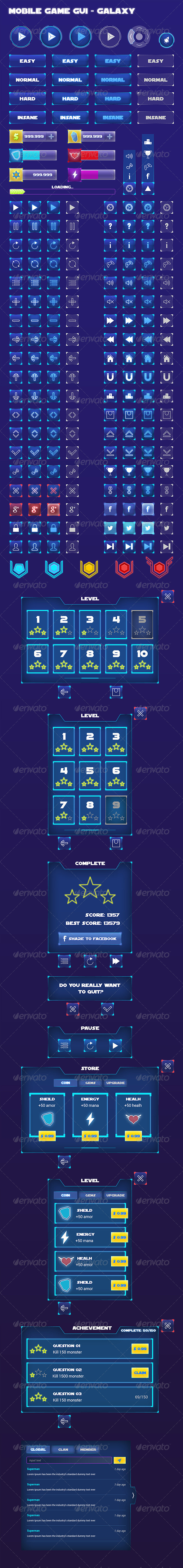 GraphicRiver Mobile game GUI Vol 2 7339588 GraphicRiver Mobile game GUI Vol 2 7339588