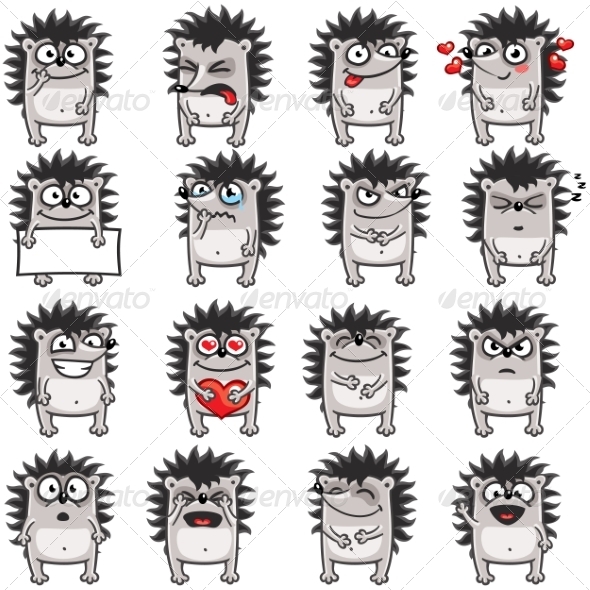 GraphicRiver 16 Smiley Hedgehogs 2 7340483 GraphicRiver 16 Smiley Hedgehogs 2 7340483