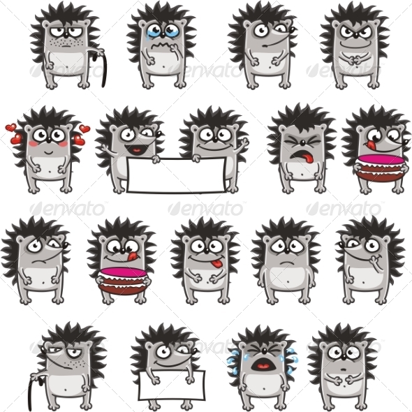 GraphicRiver 18 Smiley Hedgehogs 7340498 GraphicRiver 18 Smiley Hedgehogs 7340498