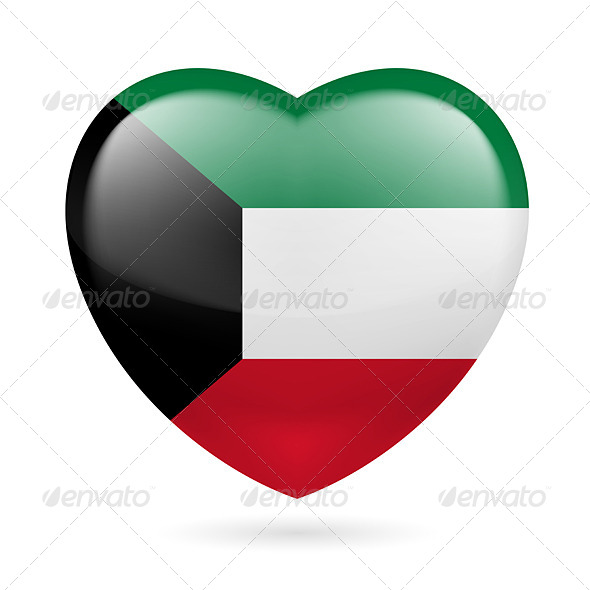 GraphicRiver Heart Icon of Kuwait 7340995 GraphicRiver Heart Icon of Kuwait 7340995