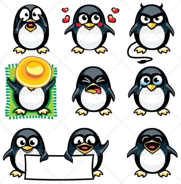 GraphicRiver Smiley Penguins 7341414 GraphicRiver Smiley Penguins 7341414