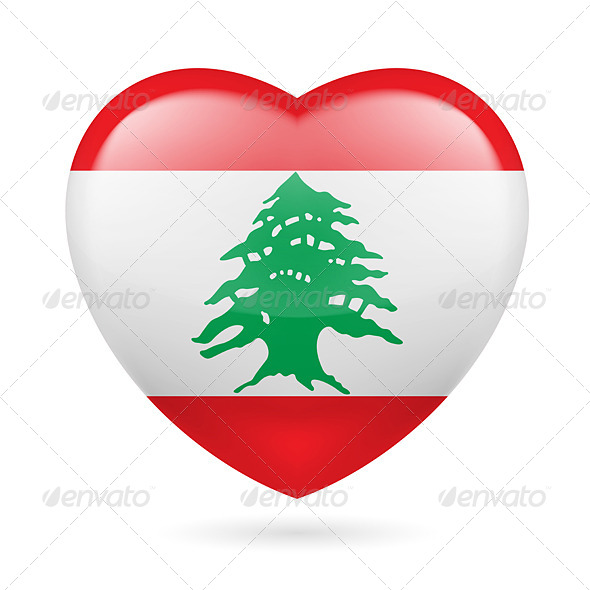GraphicRiver Heart Icon of Lebanon 7341759 GraphicRiver Heart Icon of Lebanon 7341759