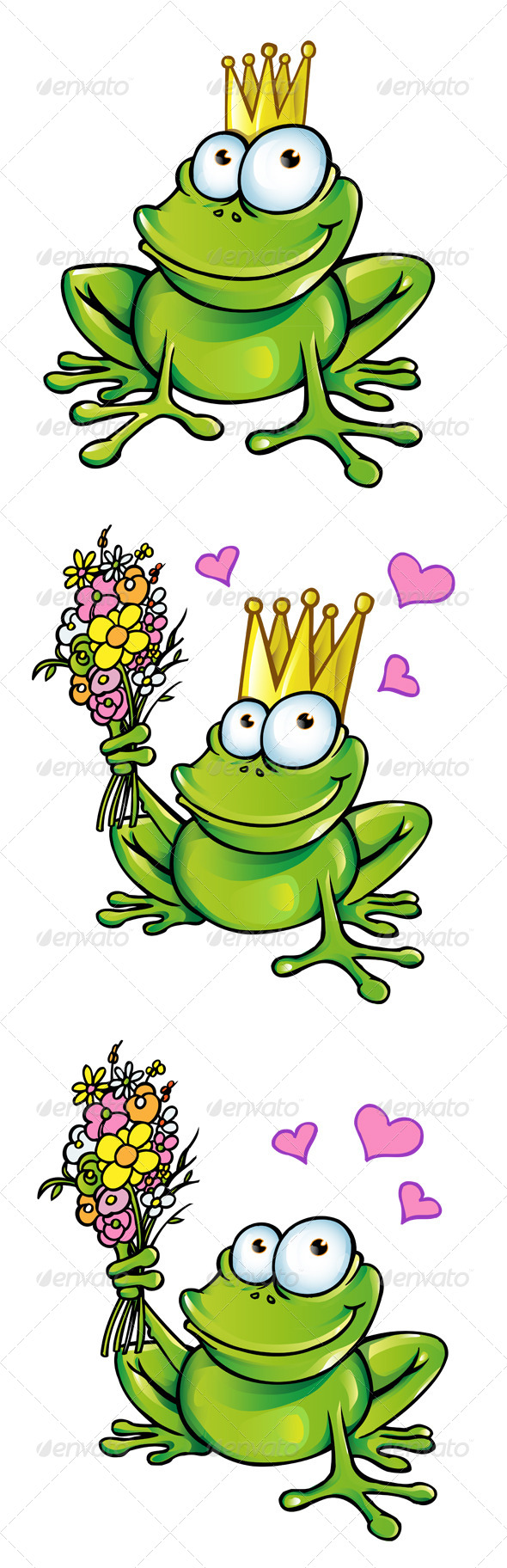 GraphicRiver Three Frog Cartoon 7341781 GraphicRiver Three Frog Cartoon 7341781