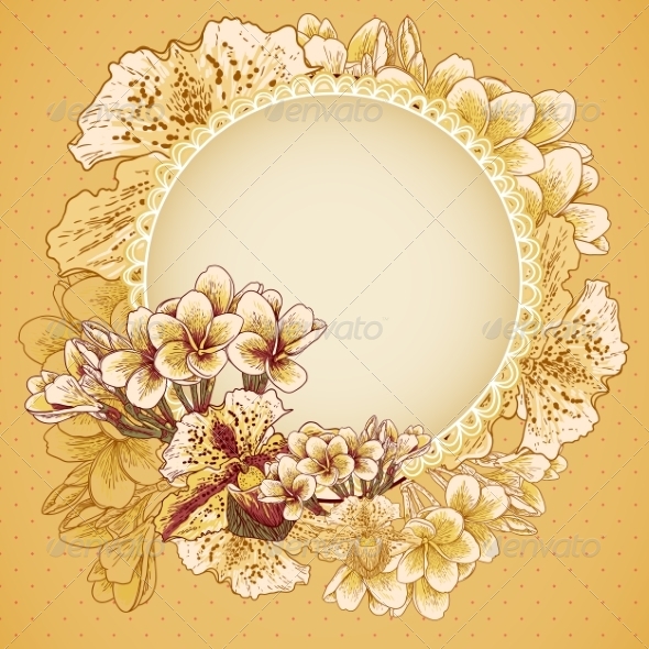GraphicRiver Wedding Invitation with Flowers 7342381 GraphicRiver Wedding Invitation with Flowers 7342381