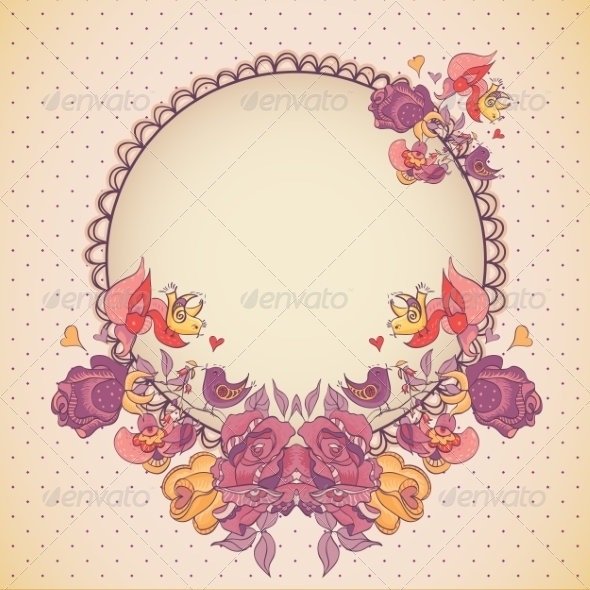 GraphicRiver Wedding Invitation with Flowers and Birds 7342450 GraphicRiver Wedding Invitation with Flowers and Birds 7342450