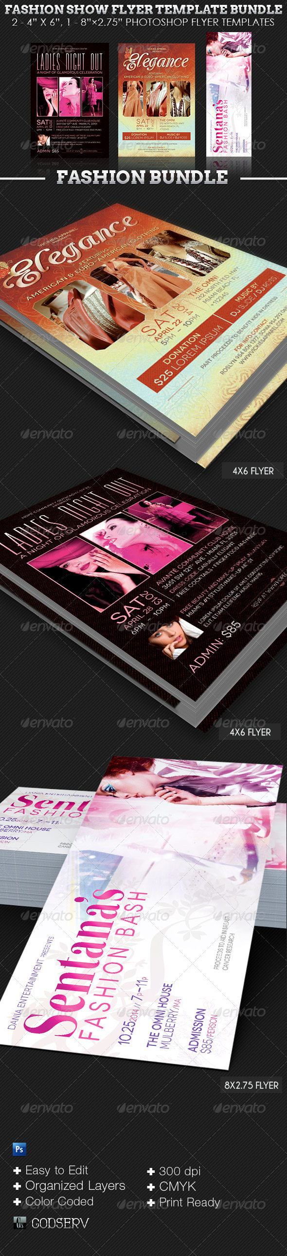 GraphicRiver Fashion Show Flyer Template Bundle 7344011 GraphicRiver Fashion Show Flyer Template Bundle 7344011