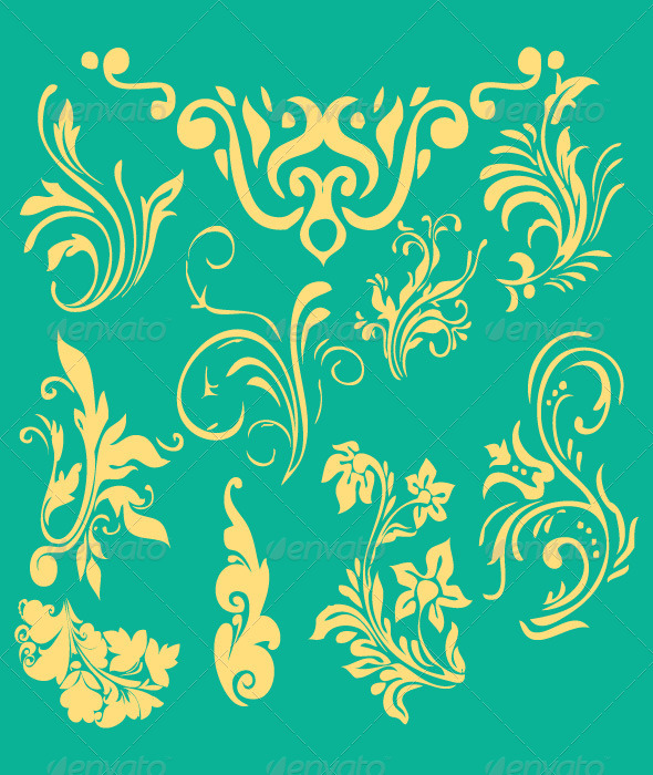 GraphicRiver Floral Vector Digital Clipart 1 7344534 GraphicRiver Floral Vector Digital Clipart 1 7344534