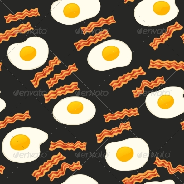 GraphicRiver Breakfast With Bacon and Eggs Seamless Vector Pattern 7344722 GraphicRiver Breakfast With Bacon and Eggs Seamless Vector Pattern 7344722