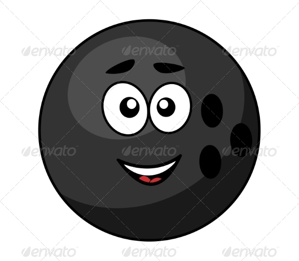 GraphicRiver Black Bowling Ball with a Happy Smile 7345316 GraphicRiver Black Bowling Ball with a Happy Smile 7345316