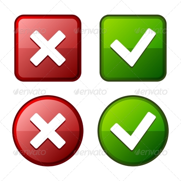 GraphicRiver Glossy Check Mark Stickers and Buttons 7345320 GraphicRiver Glossy Check Mark Stickers and Buttons 7345320
