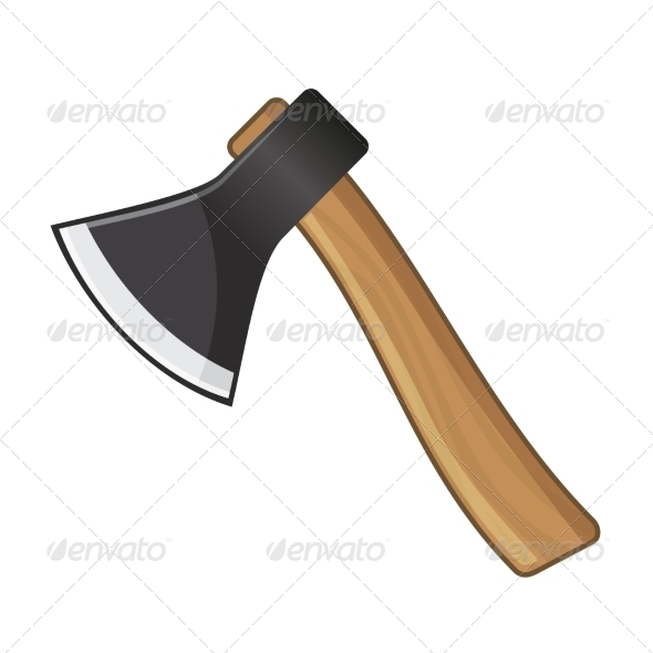 GraphicRiver Old Steel Axe on White Background Vector 7346134 GraphicRiver Old Steel Axe on White Background Vector 7346134