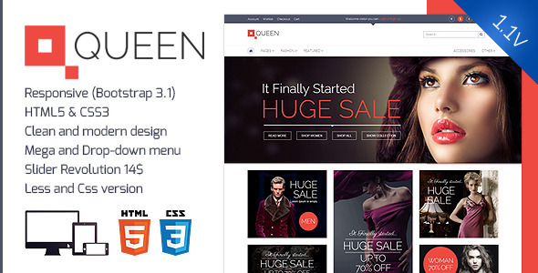 ThemeForest Queen Responsive E-Commerce Template v 1.1 7090362 ThemeForest Queen Responsive E-Commerce Template v 1.1 7090362