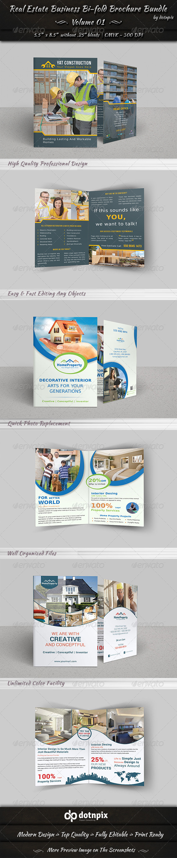 GraphicRiver Real Estate Bi-fold Brochure Bundle Volume 1 7345935 GraphicRiver Real Estate Bi-fold Brochure Bundle Volume 1 7345935