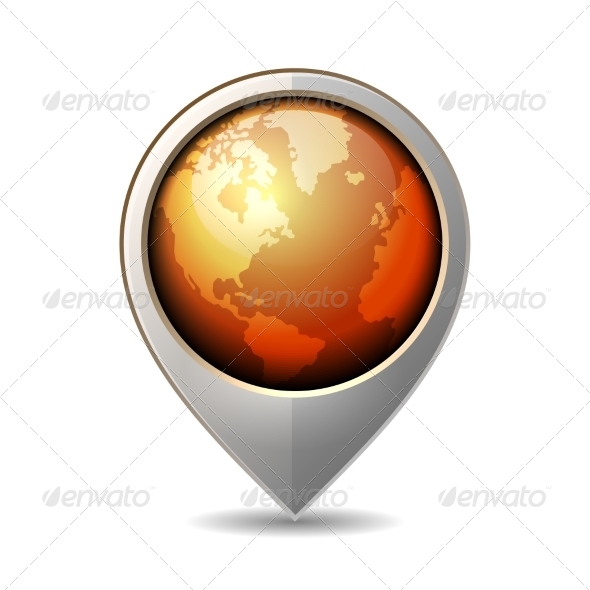 GraphicRiver Map Pointer with Earth Globe Icon Vector 7348107 GraphicRiver Map Pointer with Earth Globe Icon Vector 7348107