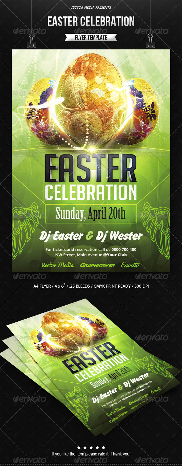GraphicRiver Easter Celebration Flyer 7351362 GraphicRiver Easter Celebration Flyer 7351362