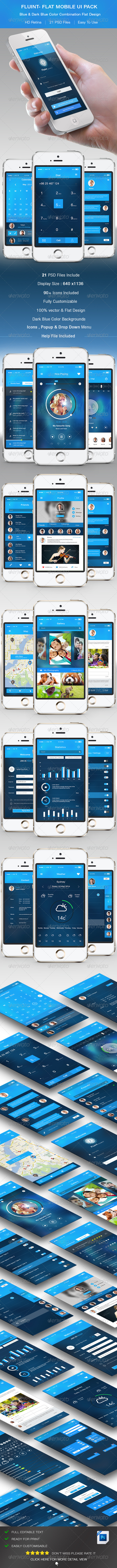 GraphicRiver Fluint Flat Mobile UI Pack 7351733 GraphicRiver Fluint Flat Mobile UI Pack 7351733