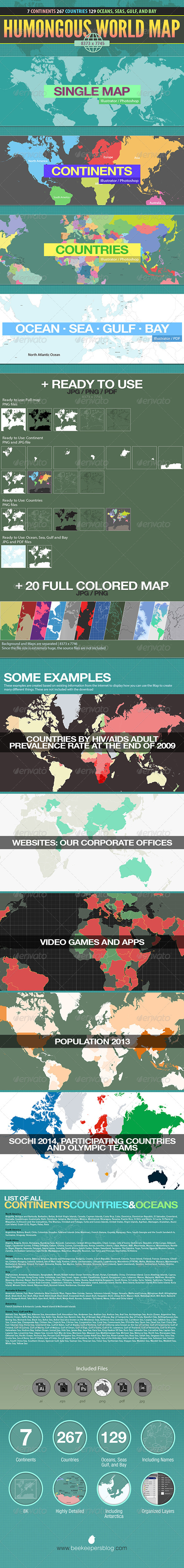 GraphicRiver Humongous World Map 7351762 GraphicRiver Humongous World Map 7351762