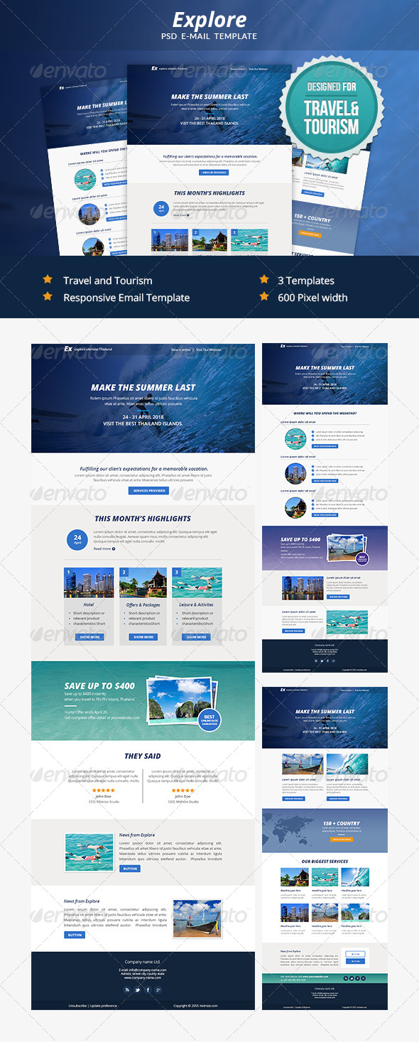 GraphicRiver Explore Travel PSD Email Newsletter Template 7352715 GraphicRiver Explore Travel PSD Email Newsletter Template 7352715