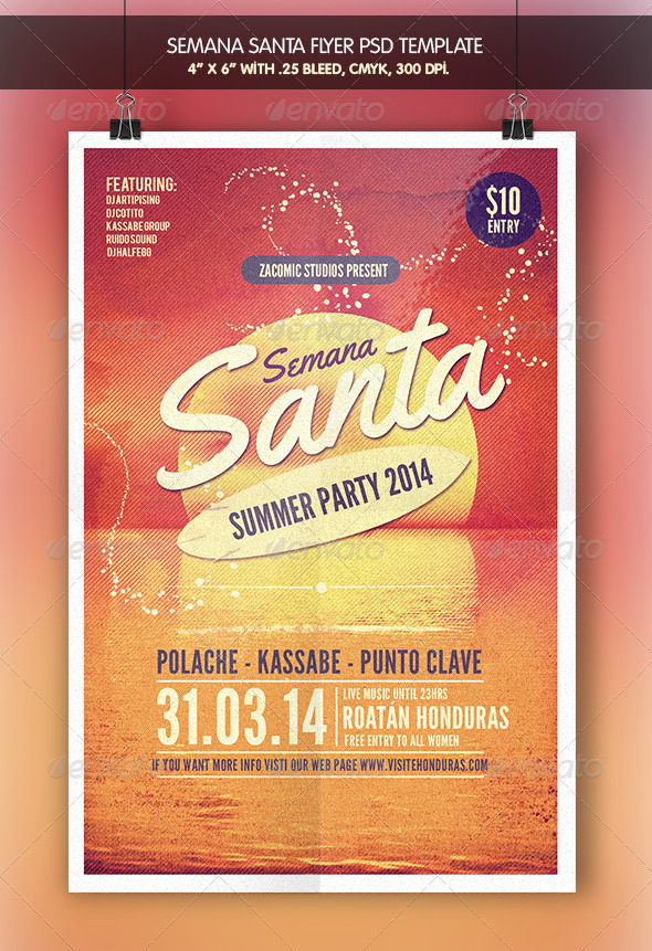 Semana Santa | Summer Flyer Template (Clubs & Parties)