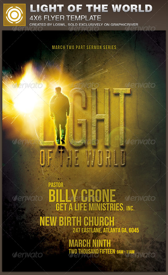 GraphicRiver Light of the World Church Flyer Template 7353025 GraphicRiver Light of the World Church Flyer Template 7353025