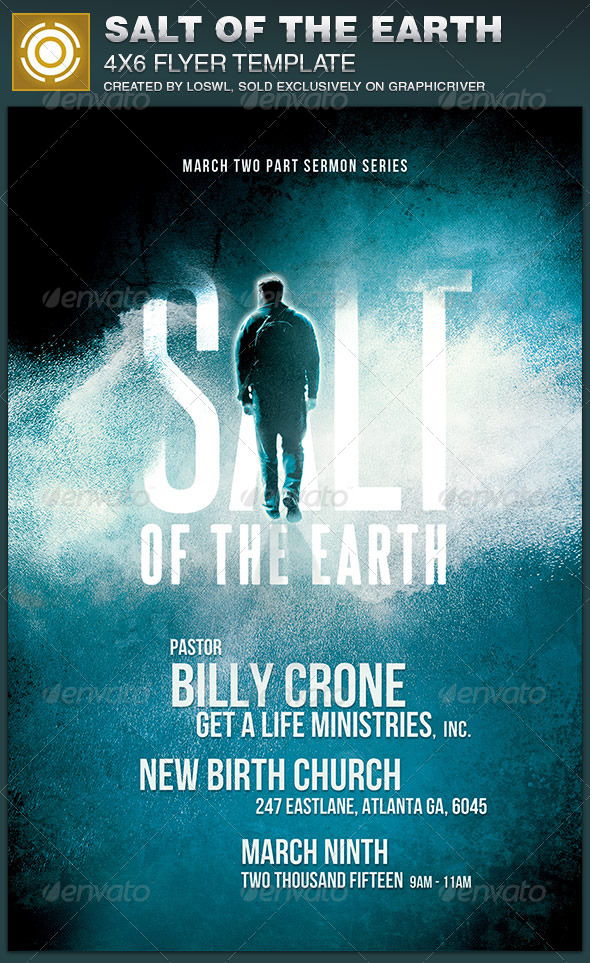 GraphicRiver Salt of the Earth Church Flyer Template 7354692 GraphicRiver Salt of the Earth Church Flyer Template 7354692