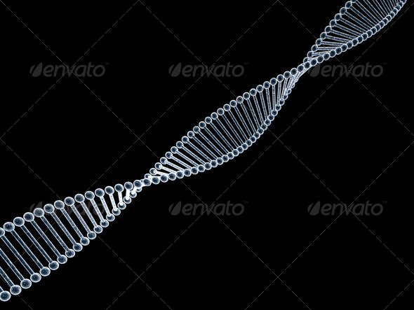 model of twisted chrome DNA chain (Misc) Photo Download