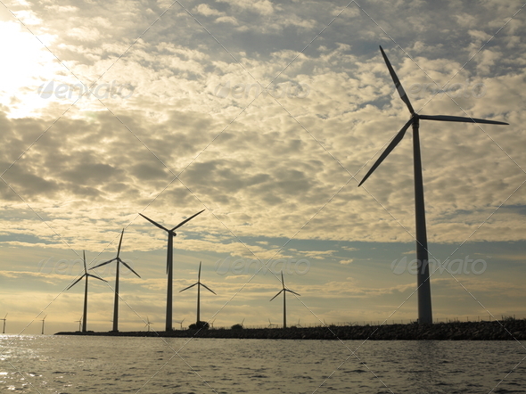 wind turbines power generator farm in sea (Misc) Photo Download