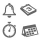 Time and Schedule Stroke Symbol Icons Set