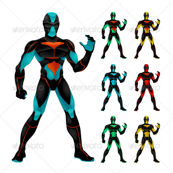 GraphicRiver Set of Futuristic Characters 7358085 GraphicRiver Set of Futuristic Characters 7358085