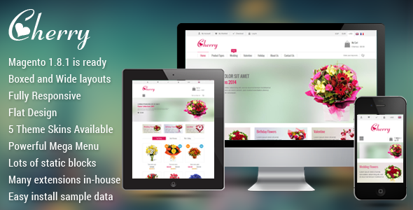 ThemeForest SM Cherry Responsive Magento Theme 7242035