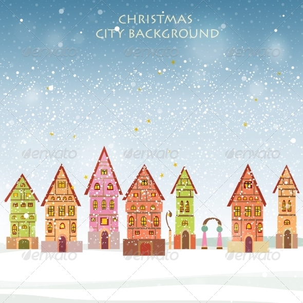 GraphicRiver Christmas card with historical buildings 7360767 GraphicRiver Christmas card with historical buildings 7360767